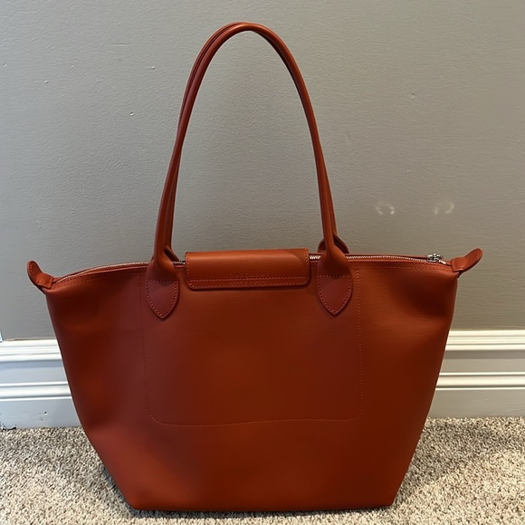 Longchamp Le Pliage Medium coated canvas City in Terra Cotta new without tags - Picture 3 of 5
